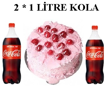 6-9 Kişilik Frambuazlı Yaş Pasta & 2x1 Lt Cola